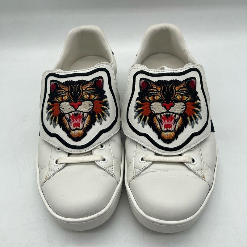 Gucci Gucci Ace Leather Low-Top Sneakers for Men 0079 Size US 8.5 / EU 41-42 - 2 Thumbnail