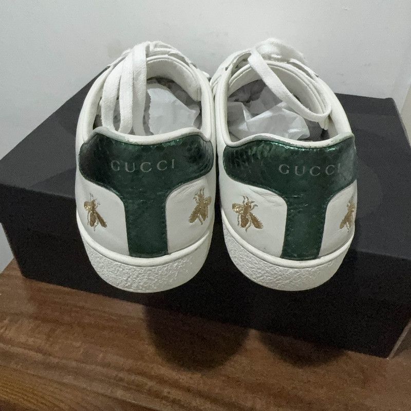 Gucci Gucci Ace Leather Bee Embroidered Sneakers 0079 Size US 8.5 / EU 41-42 - 3 Thumbnail