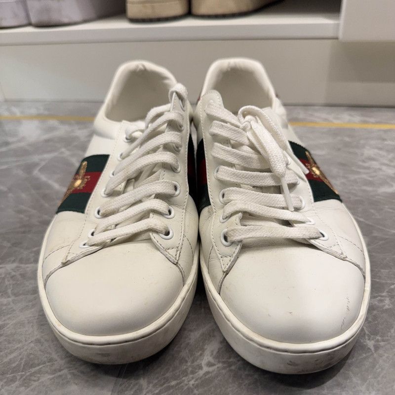 Gucci Gucci Ace Leather Fashion Sneakers for Men 0079 Size US 9.5 / EU 42-43 - 2 Thumbnail