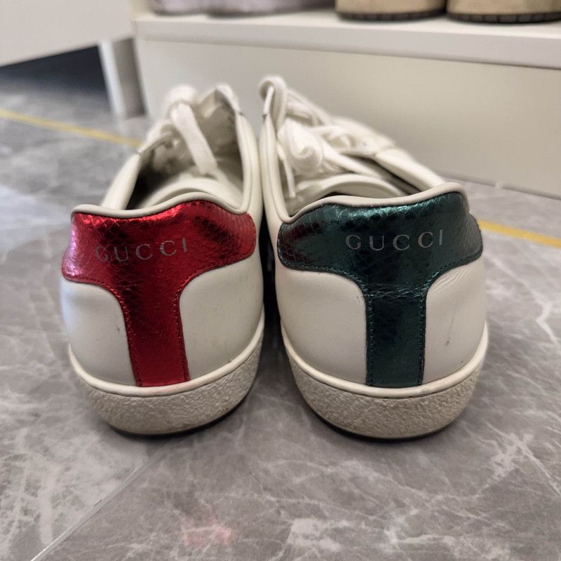 Gucci Gucci Ace Leather Fashion Sneakers for Men 0079 Size US 9.5 / EU 42-43 - 3 Thumbnail