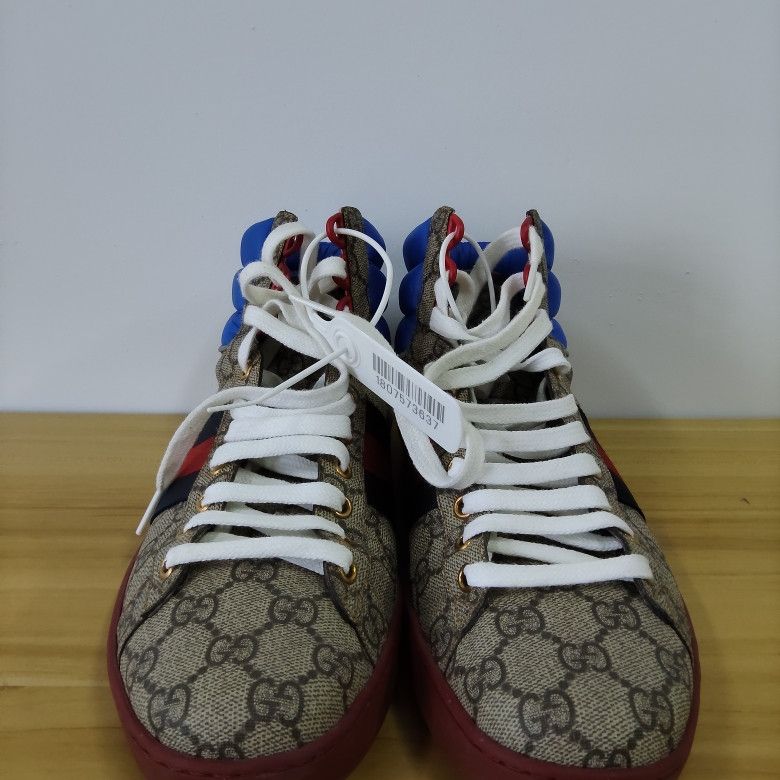 Gucci Gucci ACE High Top Canvas Sneakers 0079 Size US 8.5 / EU 41-42 - 2 Thumbnail