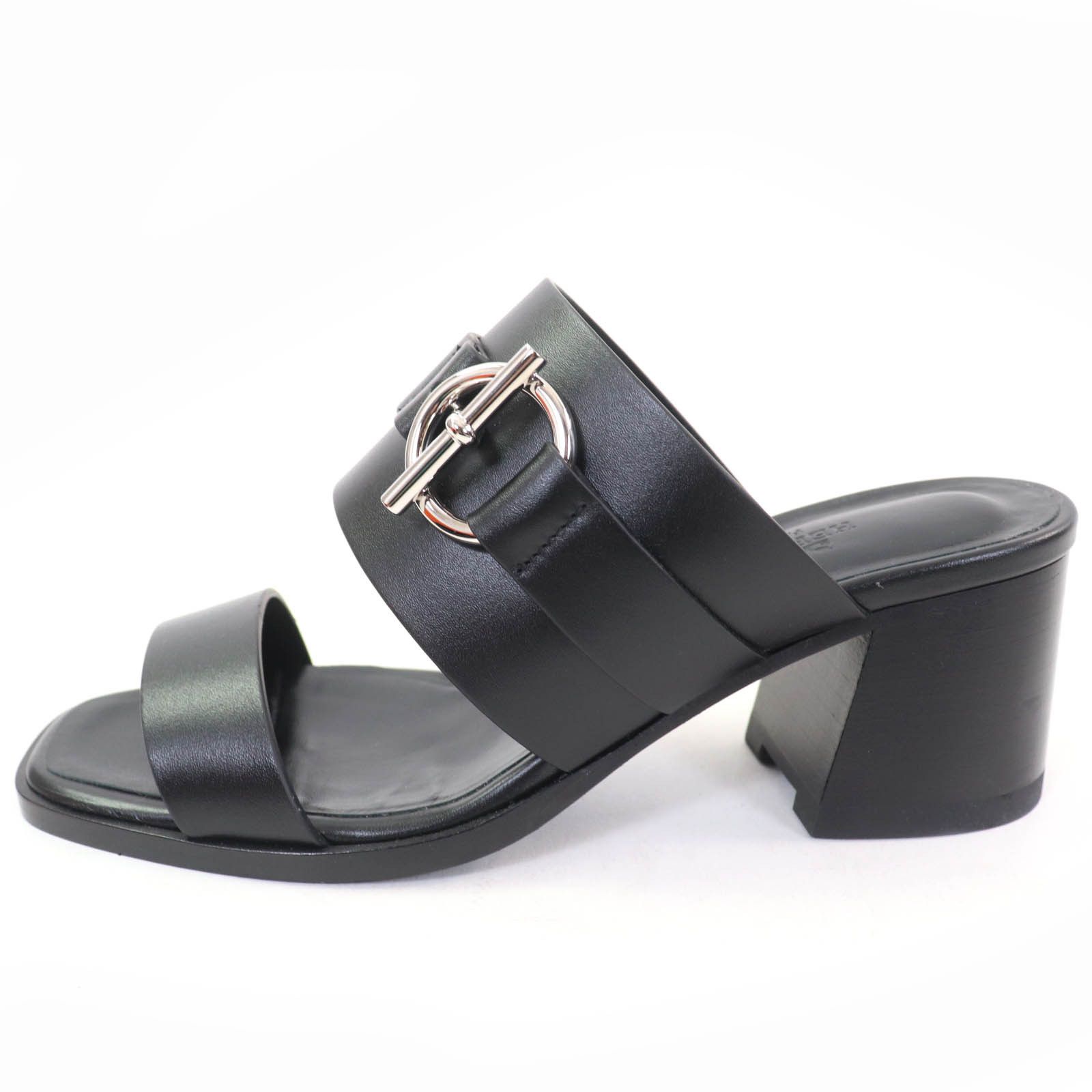 Hermes Hermes Glennan Metal Leather Sandals Leather Shoes DUTY FREE for USA