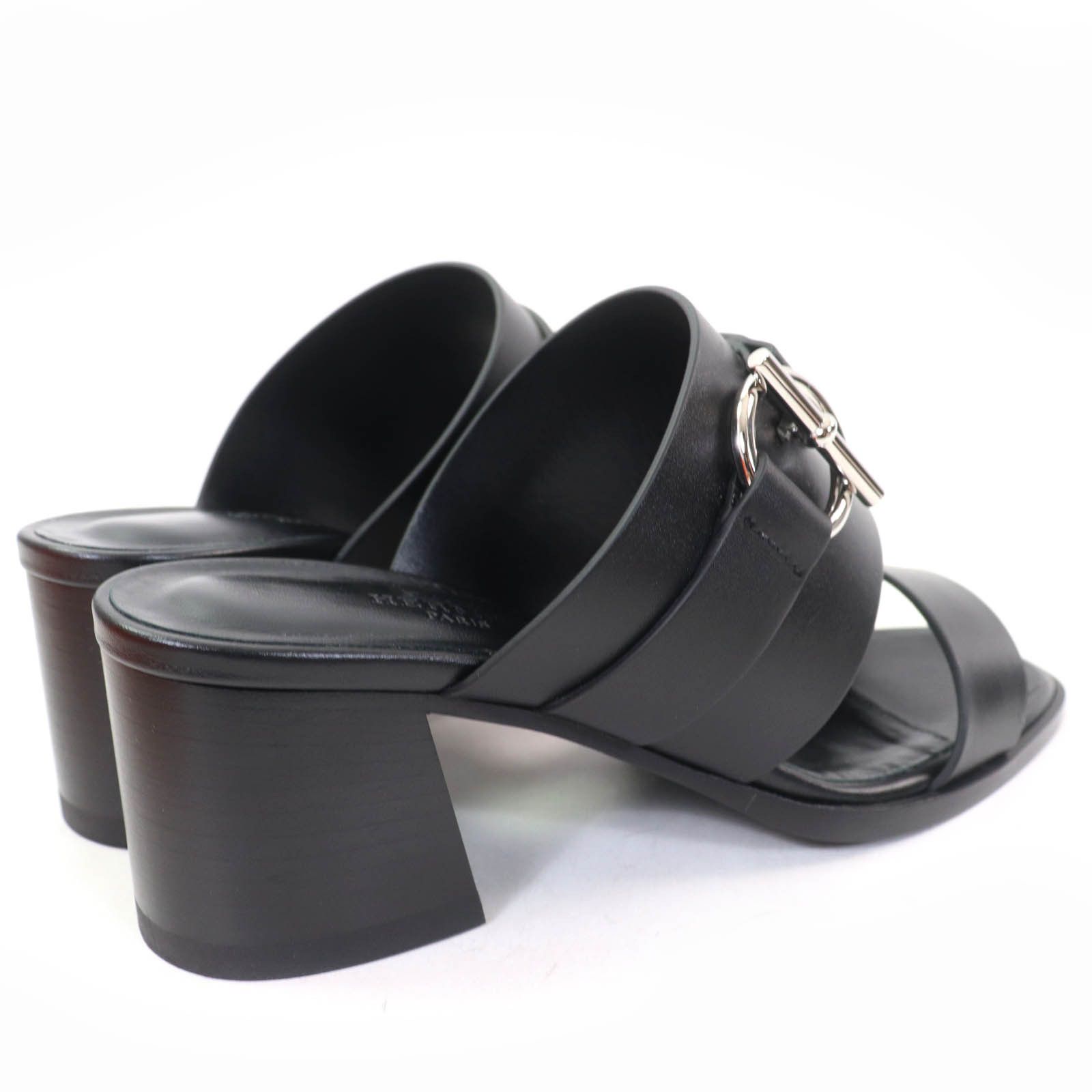 Hermes Hermes Glennan Metal Leather Sandals Leather Shoes DUTY FREE for USA