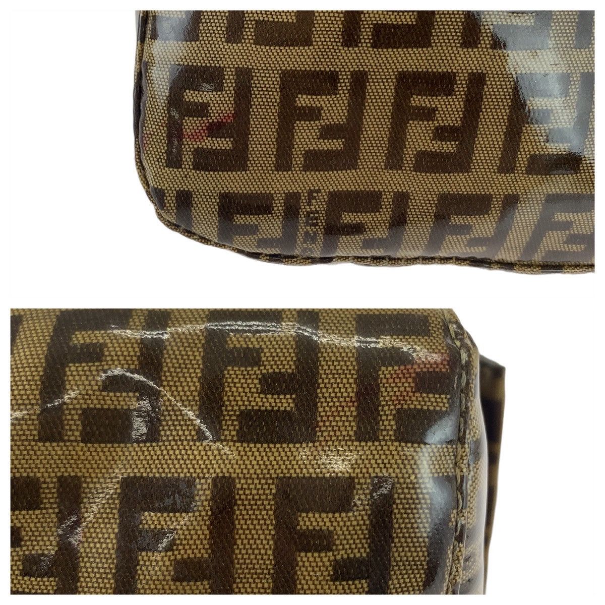 Fendi Fendi Fendi Mamma Baguette Coated Canvas Shoulder Bag Canvas Shoulder Bag Size ONE SIZE - 6 Thumbnail
