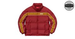 Supreme Stripe Panel Down Jacket | Grailed