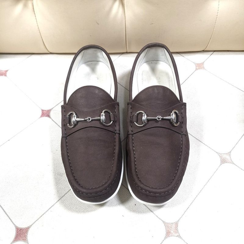 Gucci Gucci Horsebit Suede Slip-On Shoes for Men 0079 Size US 7.5 / EU 40-41 - 2 Thumbnail