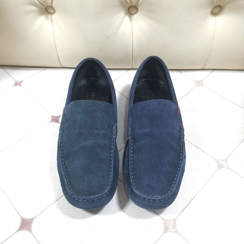 Gucci Gucci Blue Suede Loafers for Men 0079 Size US 8.5 / EU 41-42 - 2 Thumbnail