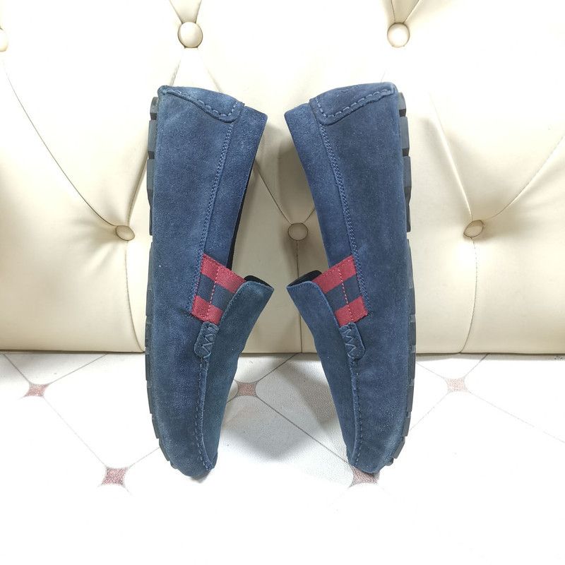 Gucci Gucci Blue Suede Loafers for Men 0079 Size US 8.5 / EU 41-42 - 6 Thumbnail