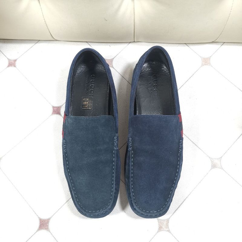Gucci Gucci Blue Suede Loafers for Men 0079 Size US 8.5 / EU 41-42 - 12 Thumbnail