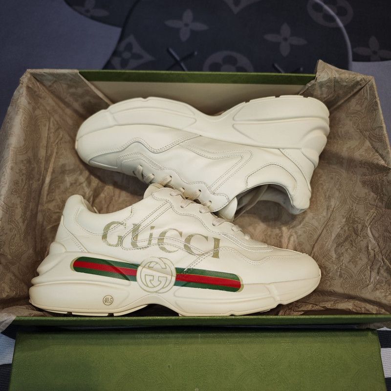 Gucci Gucci Rhyton Logo Low-Top Dad Shoes 0079 Size US 8.5 / EU 41-42 - 8 Thumbnail