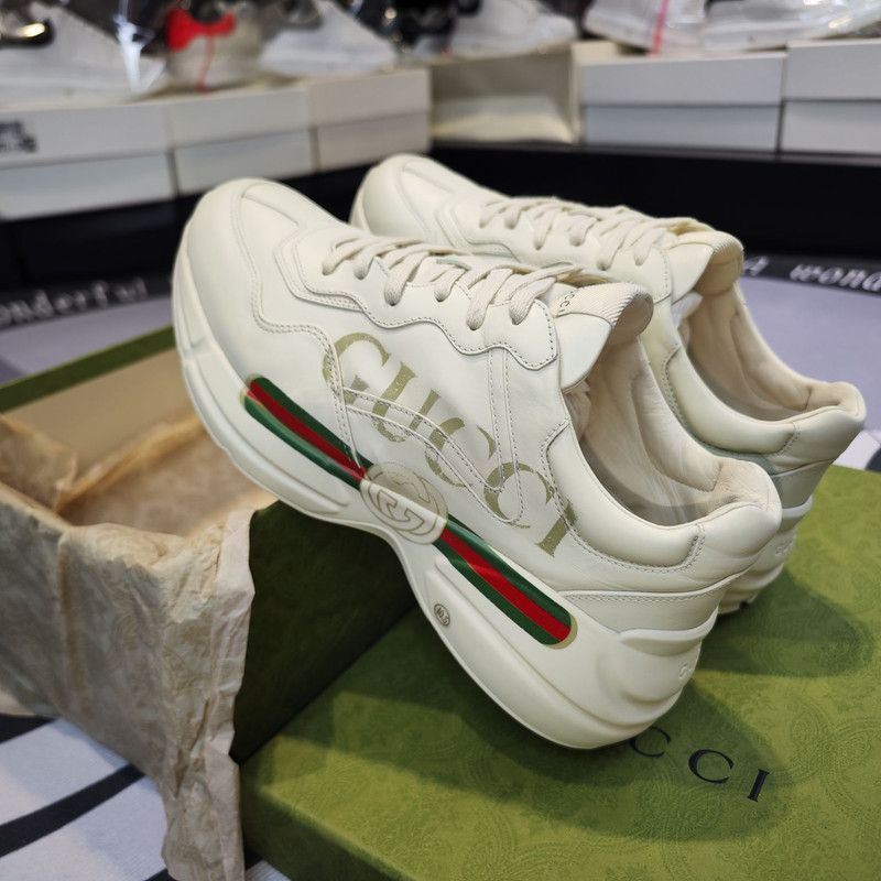 Gucci Gucci Rhyton Logo Low-Top Dad Shoes 0079 Size US 8.5 / EU 41-42 - 7 Thumbnail
