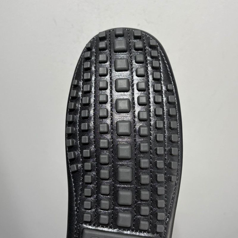Gucci Gucci Black Leather Interlocking Loafers for Men 0079 Size US 8 / EU 41 - 6 Thumbnail
