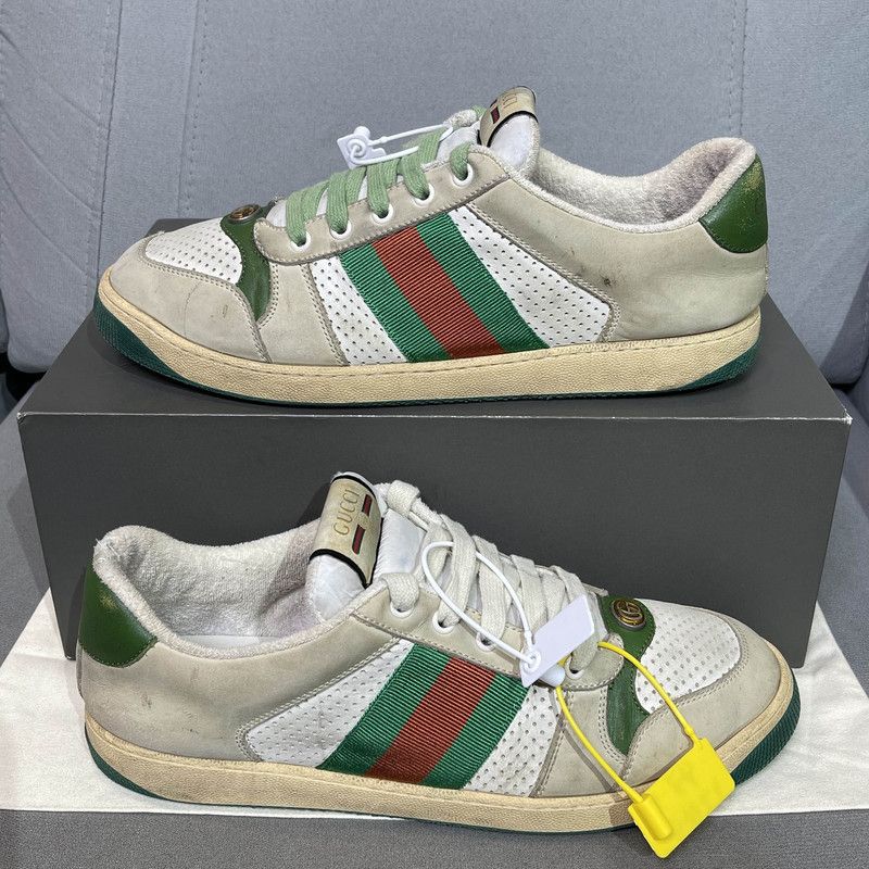 Gucci Gucci Screener Vintage Sneakers in Gray Green 0079 Size US 10.5 / EU 43-44 - 7 Thumbnail
