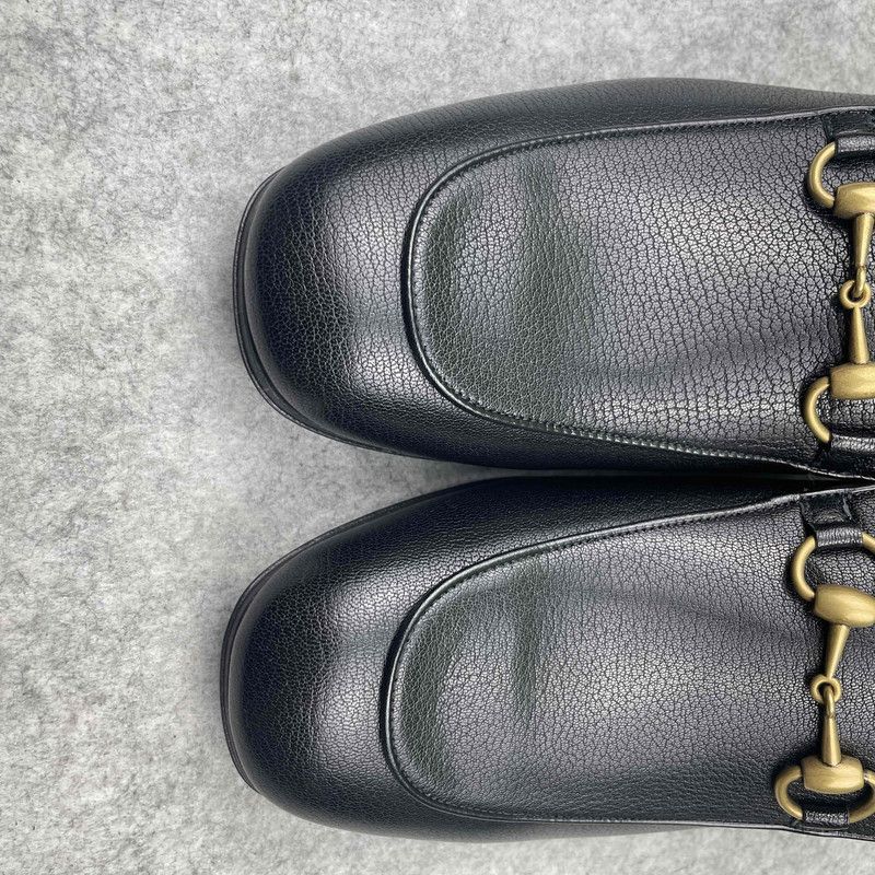 Gucci Gucci Jordaan Leather Slip-On Loafers for Men 0079 Size US 10.5 / EU 43-44 - 9 Thumbnail