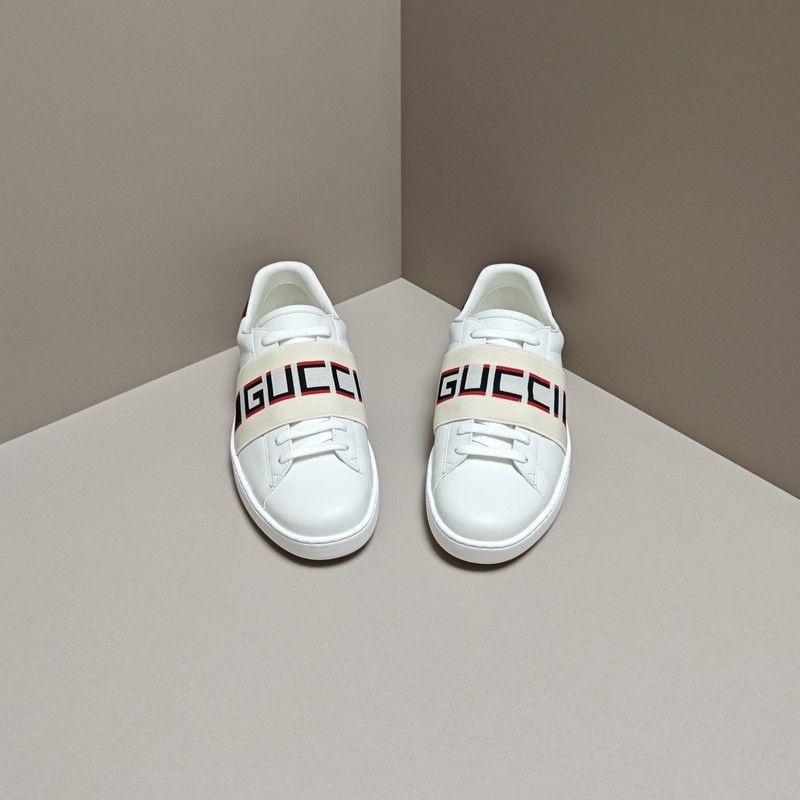 Gucci Gucci ACE Patent Leather Striped Low-Top Sneakers 0079 Size US 7.5 / EU 40-41 - 2 Thumbnail