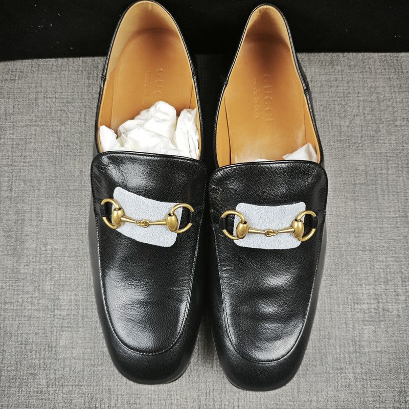 Gucci Gucci Jordaan Black Leather Casual Shoes 0079 Size US 10.5 / EU 43-44 - 10 Thumbnail