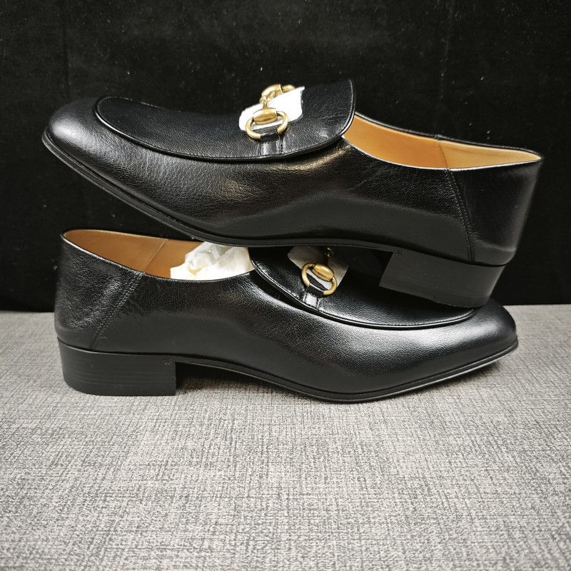 Gucci Gucci Jordaan Black Leather Casual Shoes 0079 Size US 10.5 / EU 43-44 - 8 Thumbnail