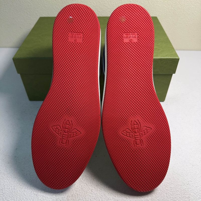 Gucci Gucci Red and White Low-Top Fashion Sneakers 0079 Size US 13 / EU 46 - 4 Thumbnail