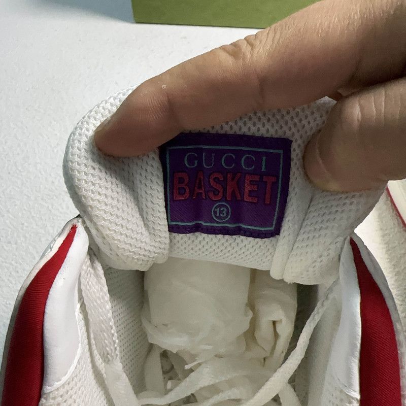 Gucci Gucci Red and White Low-Top Fashion Sneakers 0079 Size US 13 / EU 46 - 5 Thumbnail