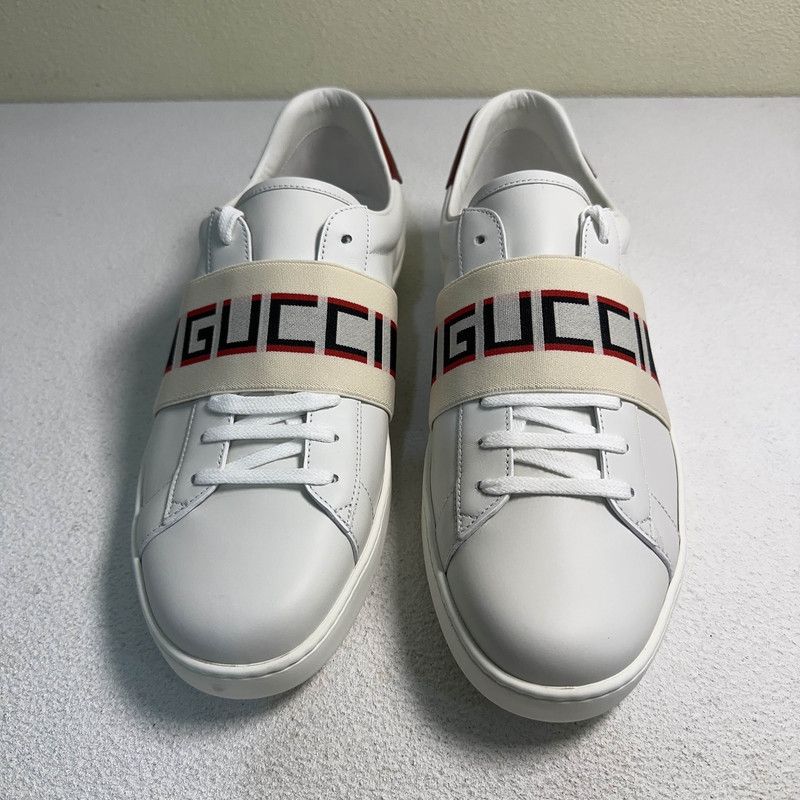 Gucci Gucci ACE Leather Stripe Low-Top Sneakers 0079 Size US 12 / EU 45 - 2 Thumbnail