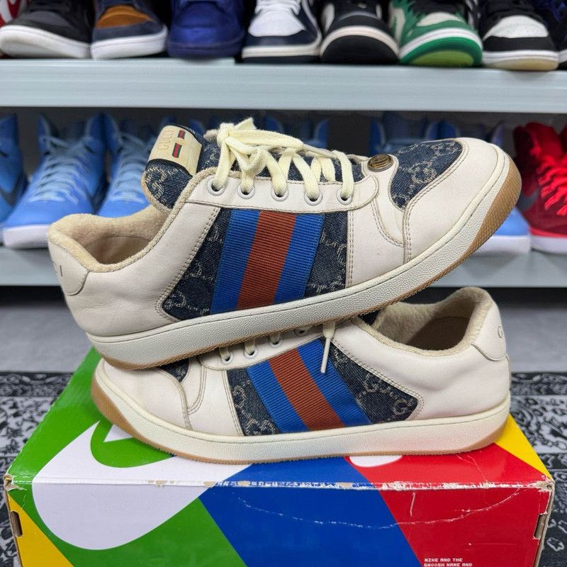 Gucci Gucci Screener Denim Sneakers for Men 0079 Size US 8 / EU 41 - 7 Thumbnail