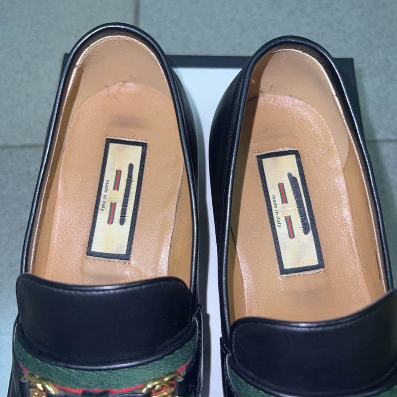 Gucci Gucci Interlocking Black Leather Loafers for Men 0079 Size US 8 / EU 41 - 7 Thumbnail