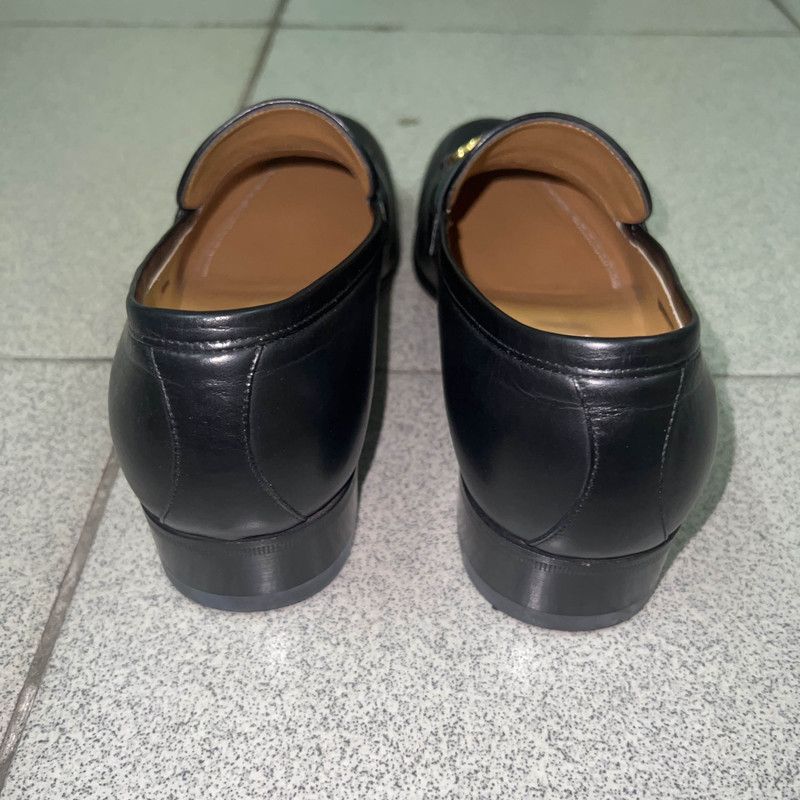 Gucci Gucci Interlocking Black Leather Loafers for Men 0079 Size US 8 / EU 41 - 3 Thumbnail