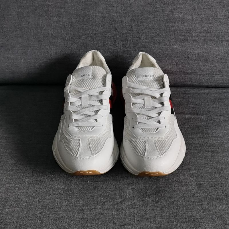 Gucci Gucci Rhyton Casual Dad Sneakers in White Red Green 0079 Size US 11 / EU 44 - 2 Thumbnail