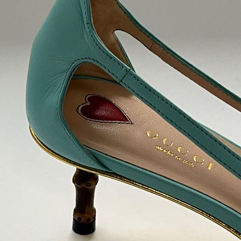 Gucci Gucci Cherry High Heels in Blue 0079 Size US 9.5 / EU 42-43 - 6 Thumbnail