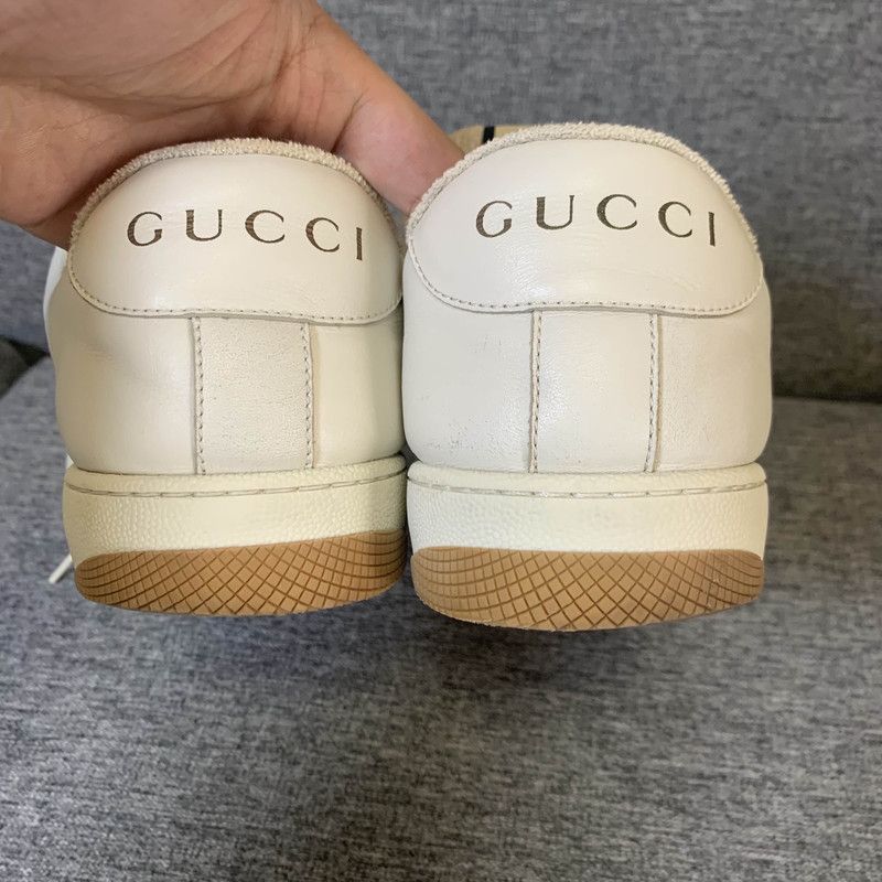 Gucci Gucci Screener Denim Sneakers in White and Blue 0079 Size US 9.5 / EU 42-43 - 3 Thumbnail