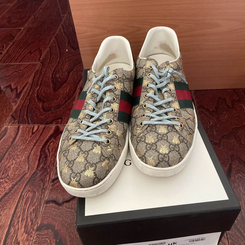 Gucci Gucci ACE Low-Top Fashion Sneakers for Men 0079 Size US 10.5 / EU 43-44 - 2 Thumbnail