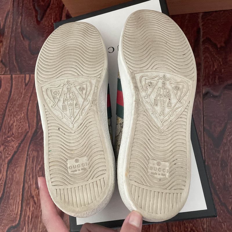 Gucci Gucci ACE Low-Top Fashion Sneakers for Men 0079 Size US 10.5 / EU 43-44 - 4 Thumbnail