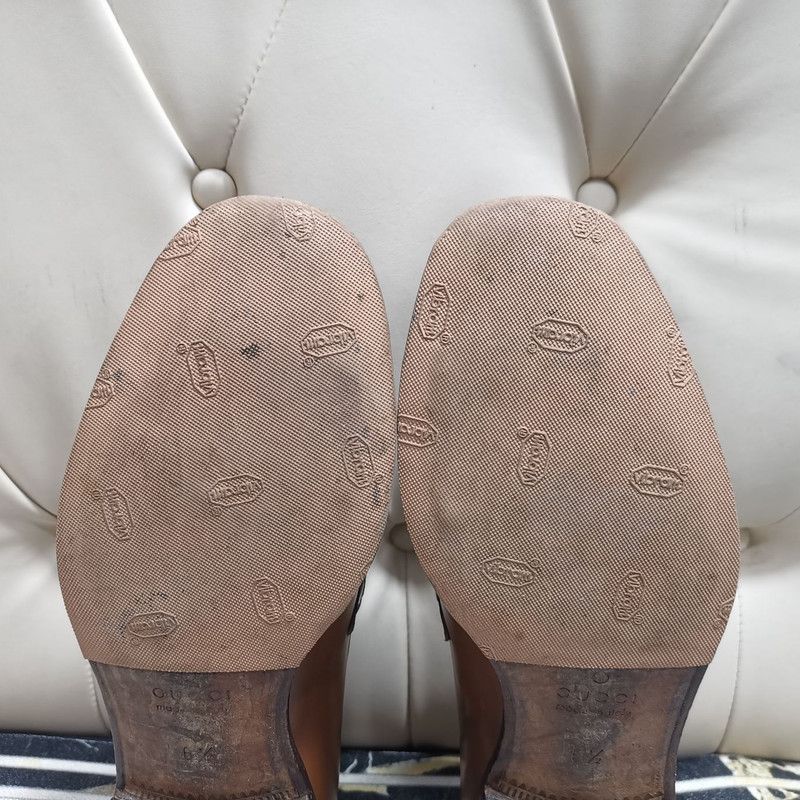 Gucci Gucci Brown Leather Loafers for Men 0079 Size US 8.5 / EU 41-42 - 7 Thumbnail