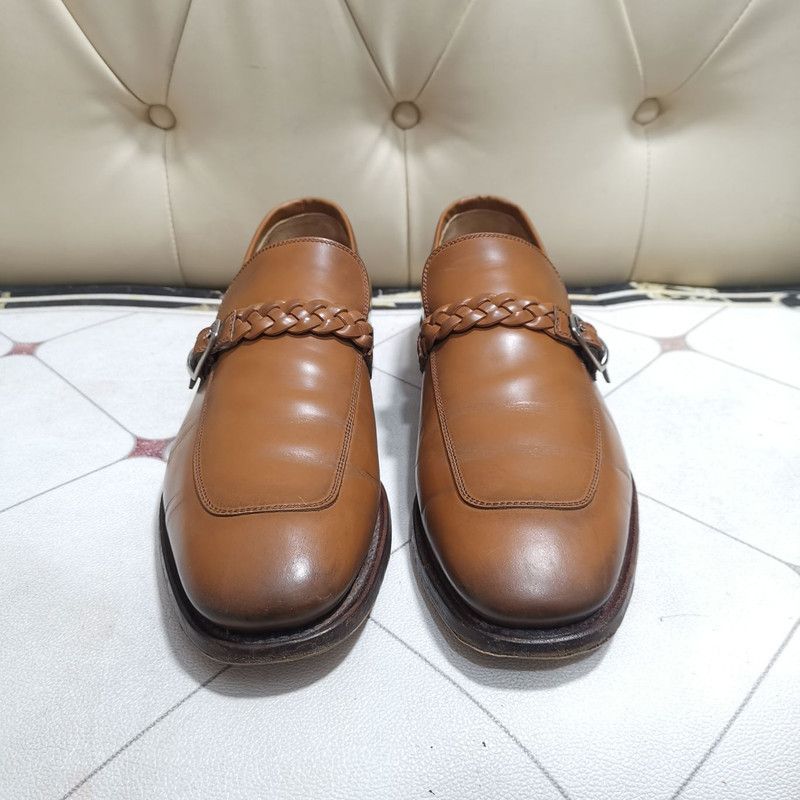 Gucci Gucci Brown Leather Loafers for Men 0079 Size US 8.5 / EU 41-42 - 2 Thumbnail