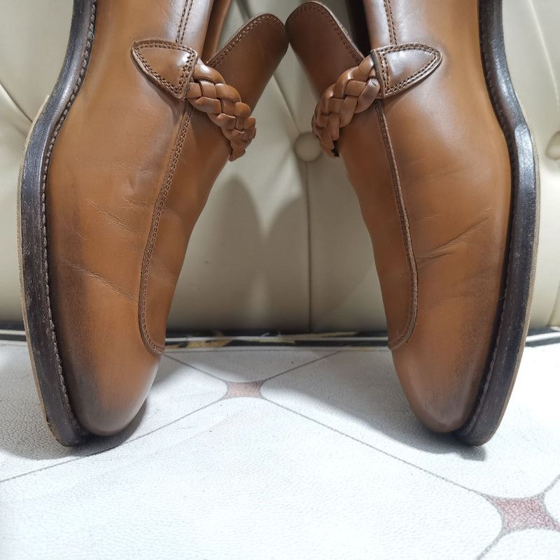 Gucci Gucci Brown Leather Loafers for Men 0079 Size US 8.5 / EU 41-42 - 11 Thumbnail