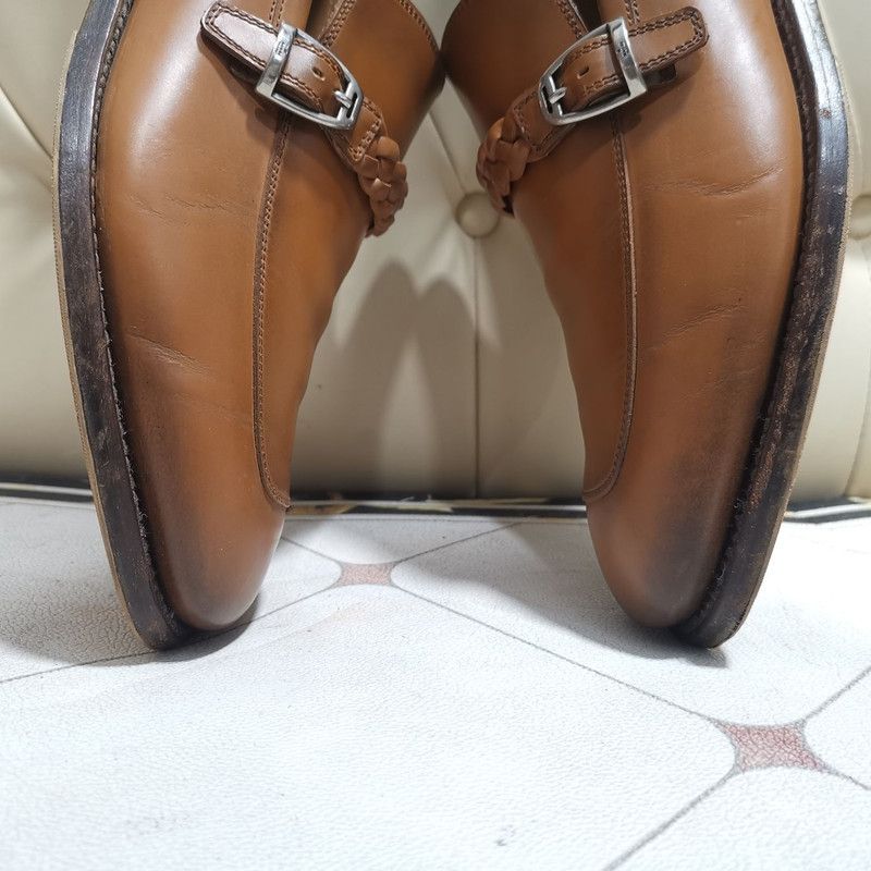 Gucci Gucci Brown Leather Loafers for Men 0079 Size US 8.5 / EU 41-42 - 10 Thumbnail