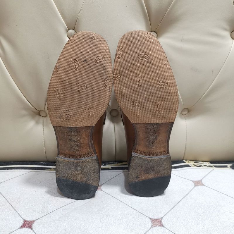 Gucci Gucci Brown Leather Loafers for Men 0079 Size US 8.5 / EU 41-42 - 4 Thumbnail