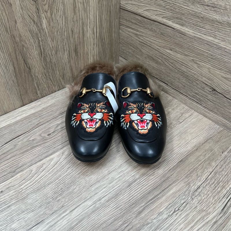 Gucci Gucci Black Casual Fur-lined Slide Slippers 0079 Size US 8 / EU 41 - 2 Thumbnail