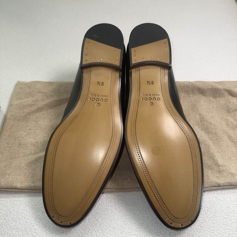 Gucci Gucci Men's Leather Loafers with Horsebit 0079 Size US 9 / EU 42 - 4 Thumbnail
