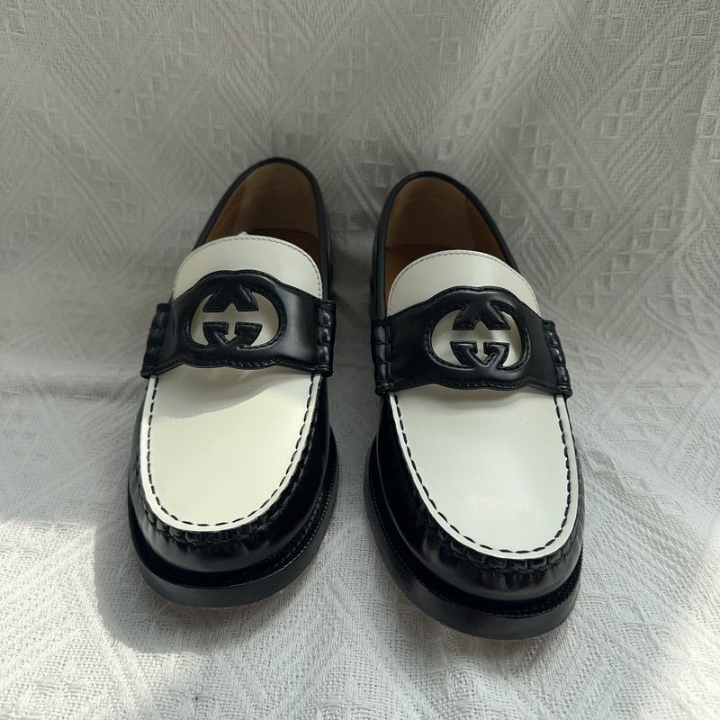 Gucci Gucci Stylish Black Leather Loafers for Men 0079 Size US 7.5 / EU 40-41 - 2 Thumbnail