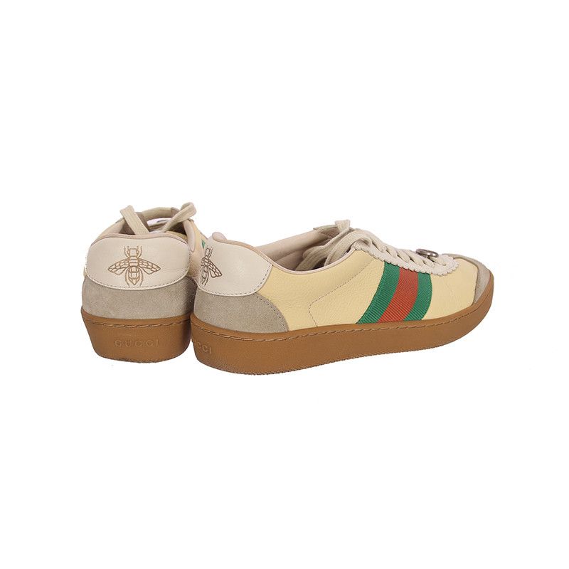 Gucci Gucci Leather and Suede Women's Sneakers 0079 Size US 5.5 / EU 38 - 4 Thumbnail