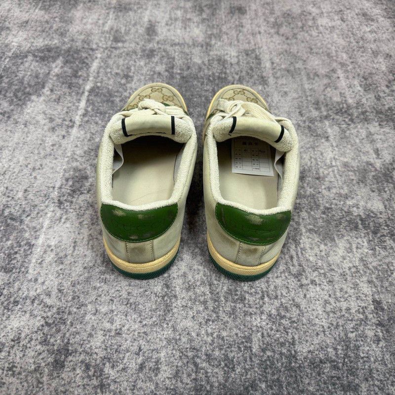 Gucci Gucci Screener Sneakers in Green and Beige 0079 Size US 8 / EU 41 - 3 Thumbnail