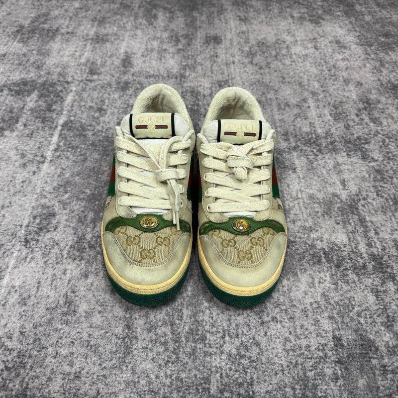 Gucci Gucci Screener Sneakers in Green and Beige 0079 Size US 8 / EU 41 - 2 Thumbnail