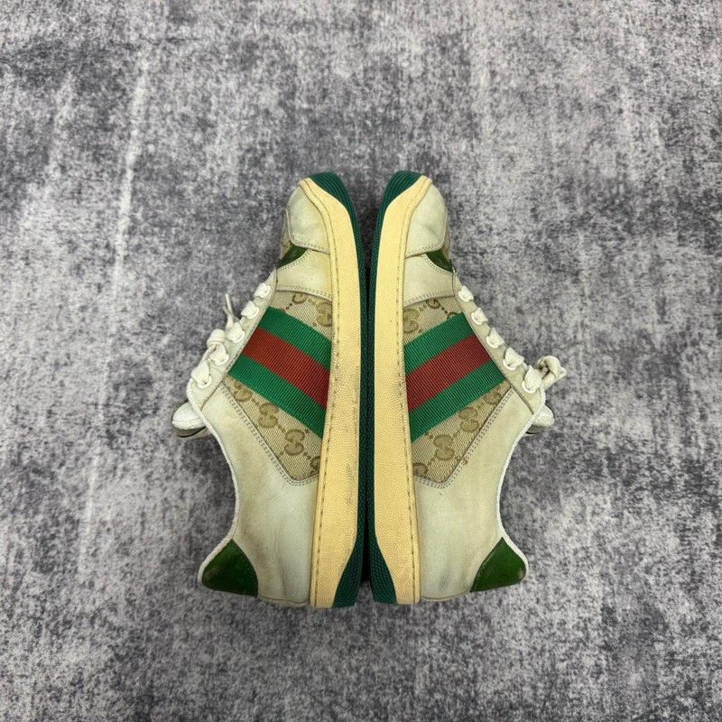 Gucci Gucci Screener Sneakers in Green and Beige 0079 Size US 8 / EU 41 - 7 Thumbnail