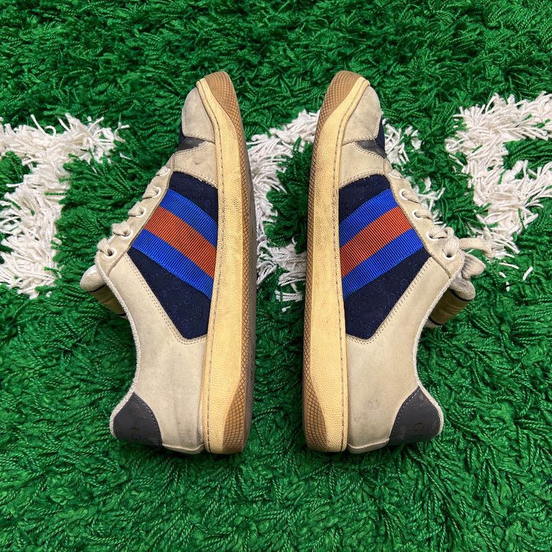 Gucci Gucci Screener Low-Top Sneakers in Gray and White 0079 Size US 9.5 / EU 42-43 - 7 Thumbnail