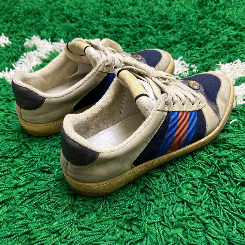 Gucci Gucci Screener Low-Top Sneakers in Gray and White 0079 Size US 9.5 / EU 42-43 - 8 Thumbnail