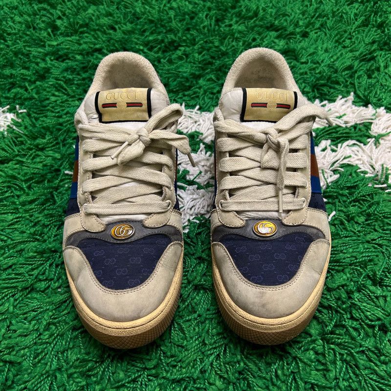 Gucci Gucci Screener Low-Top Sneakers in Gray and White 0079 Size US 9.5 / EU 42-43 - 2 Thumbnail