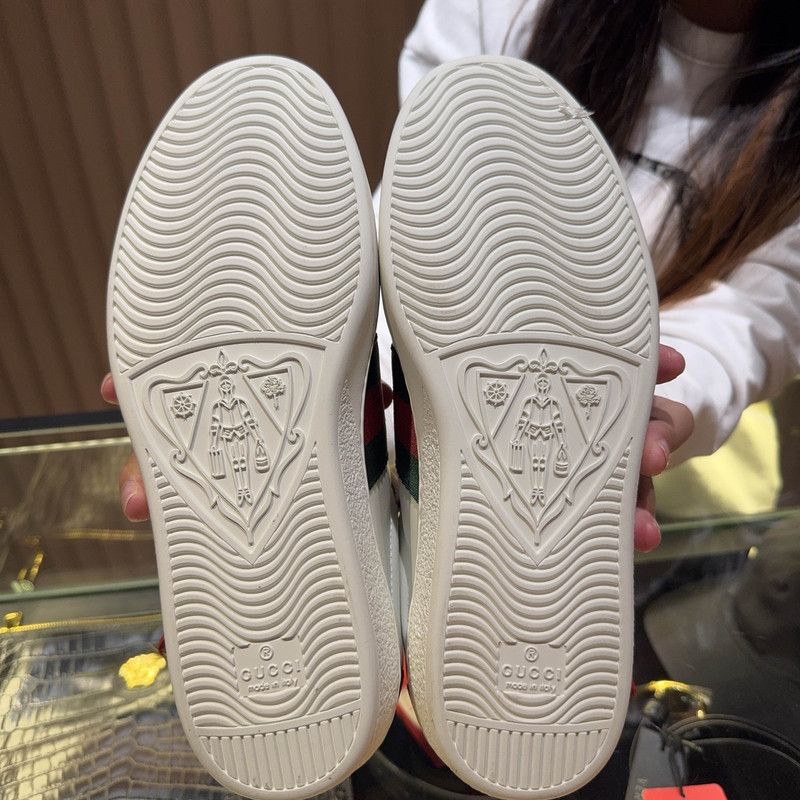 Gucci Gucci Ace Striped Fashion Sneakers for Men 0079 Size US 7.5 / EU 40-41 - 4 Thumbnail