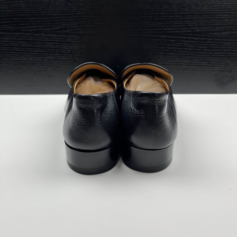 Gucci Gucci Jordaan Black Leather Slip-On Shoes 0079 Size US 7.5 / EU 40-41 - 3 Thumbnail