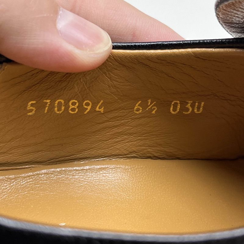 Gucci Gucci Jordaan Black Leather Slip-On Shoes 0079 Size US 7.5 / EU 40-41 - 5 Thumbnail